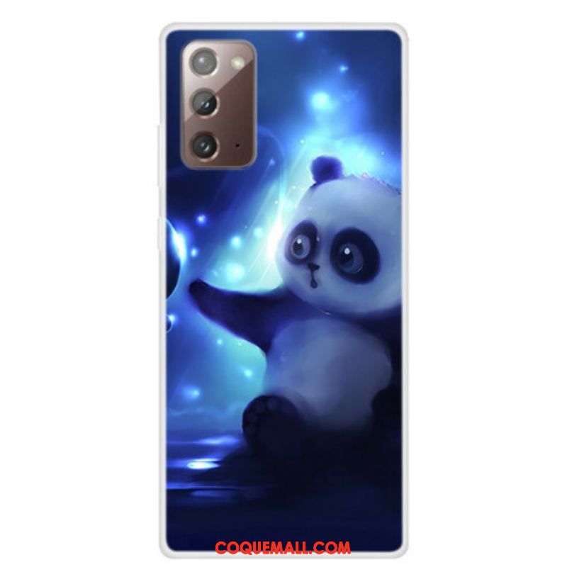 Coque Samsung Galaxy Note 20 Panda dans l'Espace