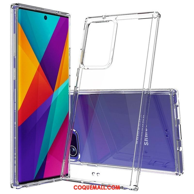 Coque Samsung Galaxy Note 20 Ultra Acrylique Rebords Colorés