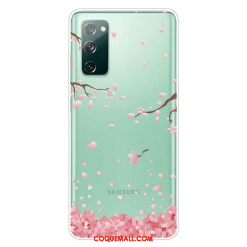 Coque Samsung Galaxy S20 FE Branches à Fleurs