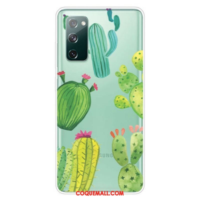 Coque Samsung Galaxy S20 FE Cactus Aquarelle