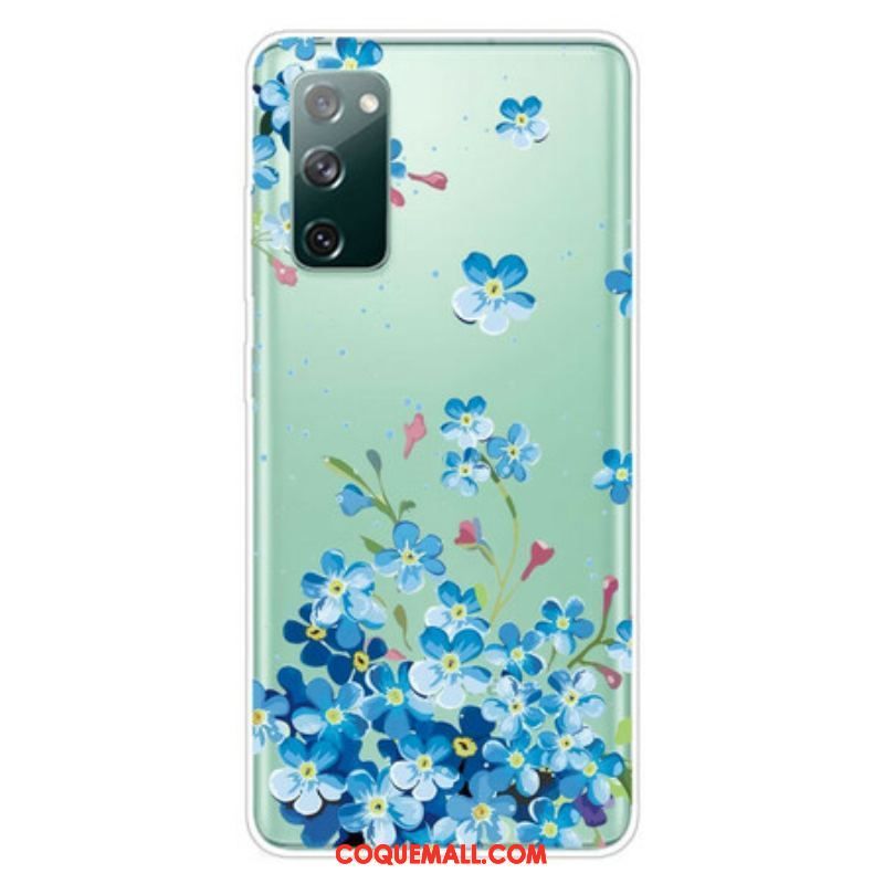 Coque Samsung Galaxy S20 FE Fleurs Bleues