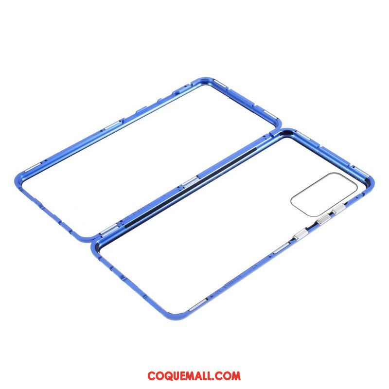 Coque Samsung Galaxy S20 FE Rebords Métal et Dos Verre Trempé