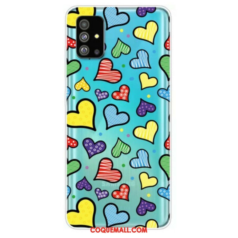 Coque Samsung Galaxy S20 Plus / S20 Plus 5G Coeurs Multicolores