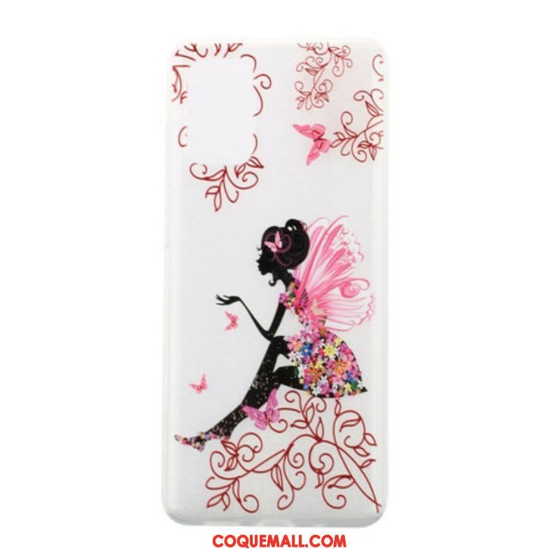 Coque Samsung Galaxy S20 Plus / S20 Plus 5G Transparente Fée Fleurie