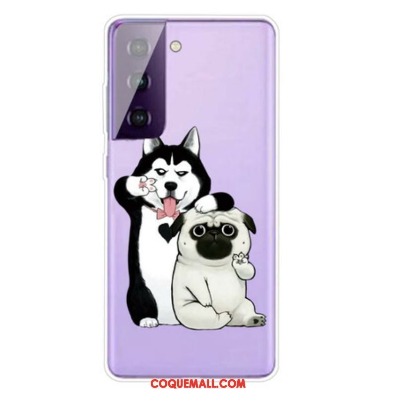 Coque Samsung Galaxy S21 5G Drôles de Chiens