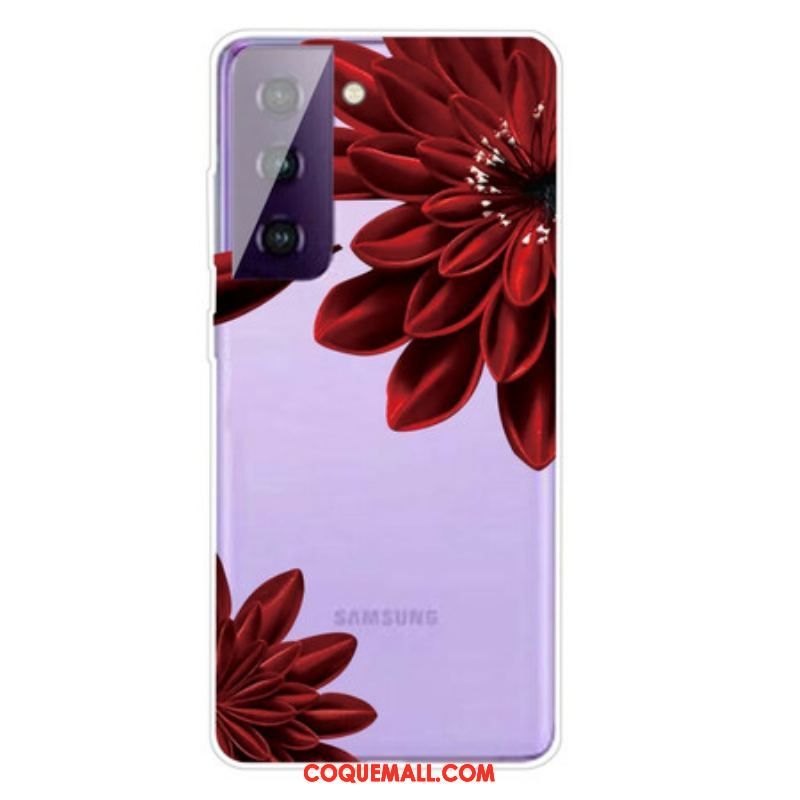 Coque Samsung Galaxy S21 5G Fleurs Sauvages