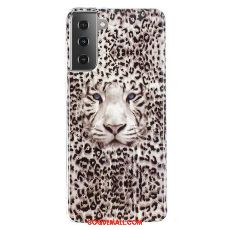 Coque Samsung Galaxy S21 5G Leopard Fluorescente