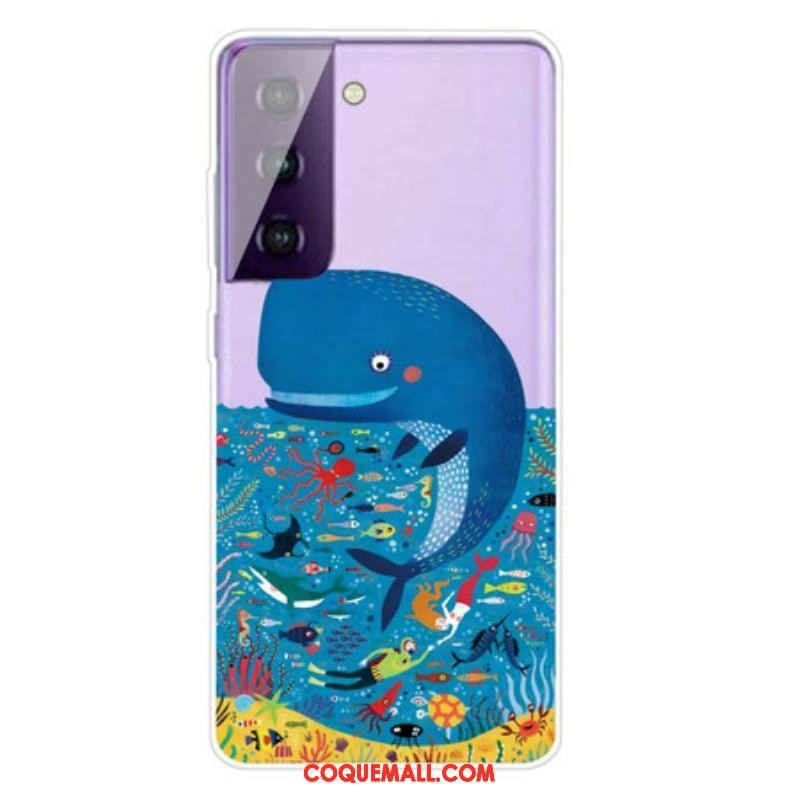 Coque Samsung Galaxy S21 5G Monde Marin