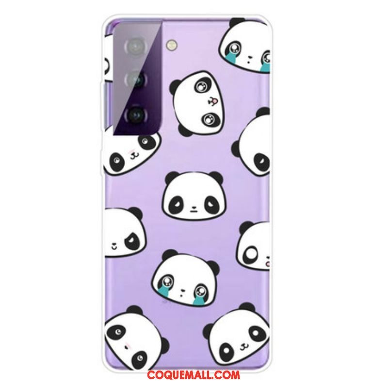 Coque Samsung Galaxy S21 5G Pandas Sentimentaux