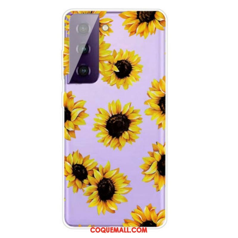 Coque Samsung Galaxy S21 5G Tournesols