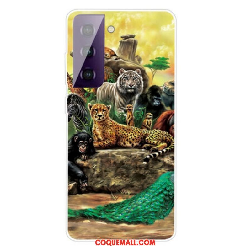 Coque Samsung Galaxy S21 FE Animaux Safari