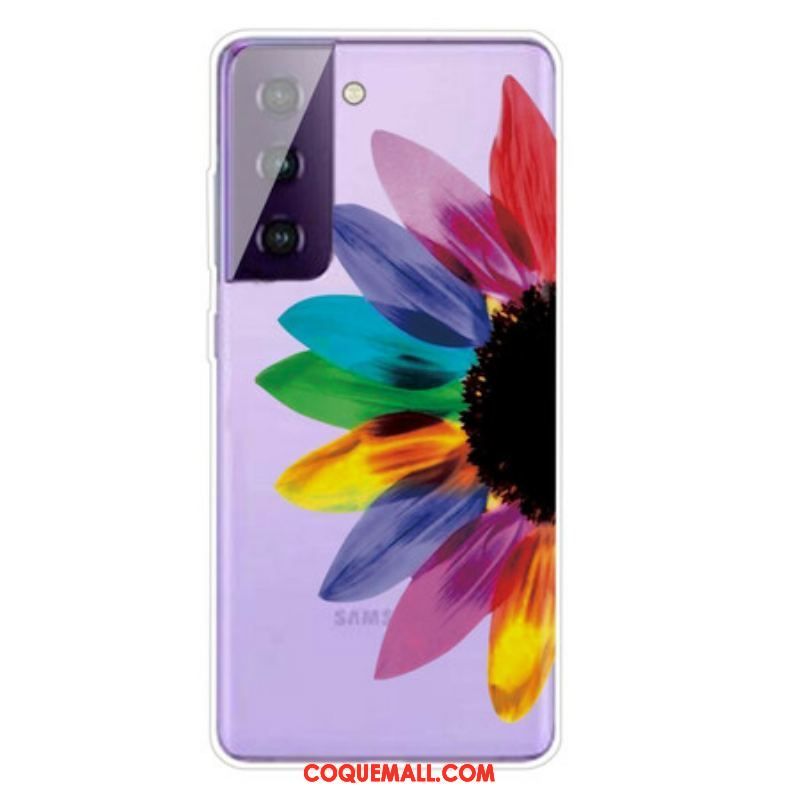 Coque Samsung Galaxy S21 FE Fleur Colorée