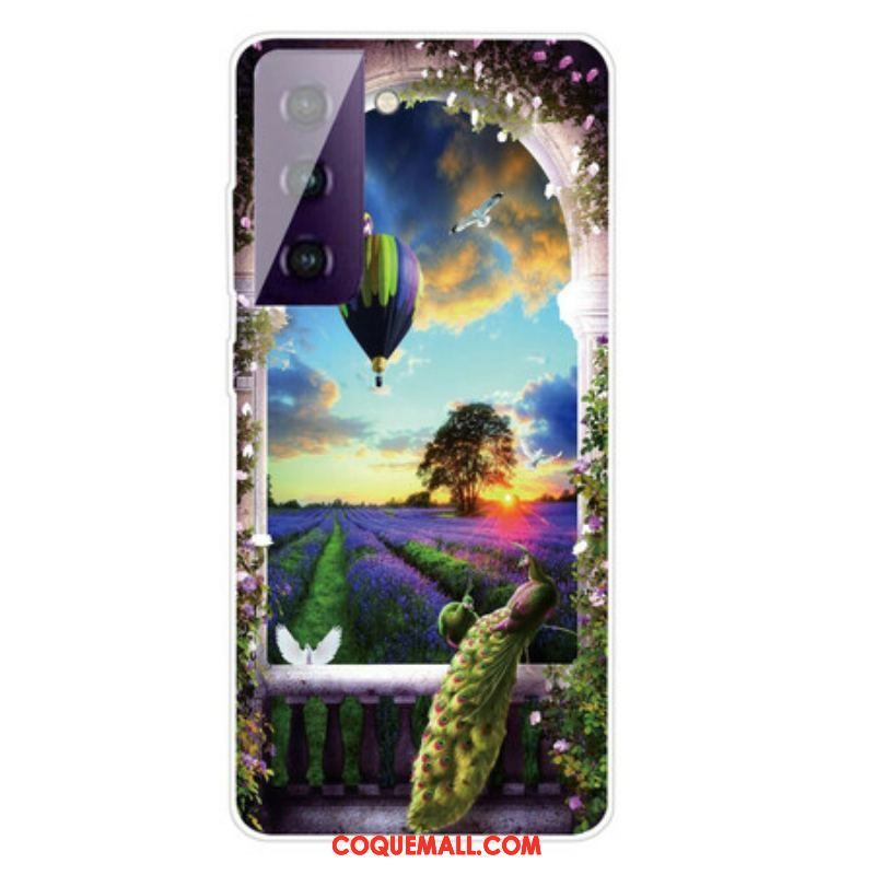 Coque Samsung Galaxy S21 FE Flexible Montgolfière