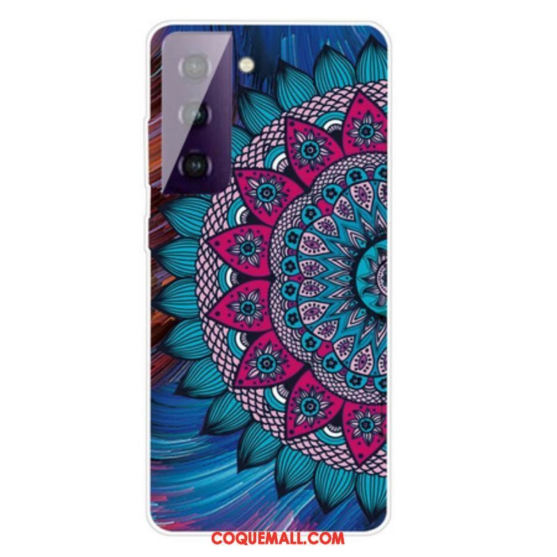 Coque Samsung Galaxy S21 FE Mandala Coloré