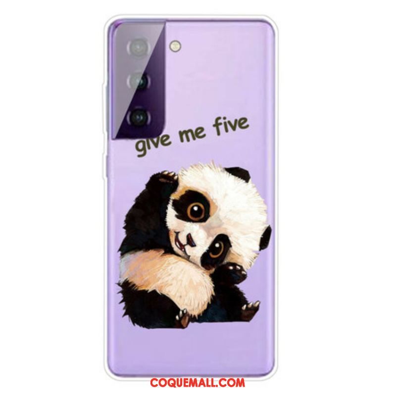 Coque Samsung Galaxy S21 FE Panda Give Me Five