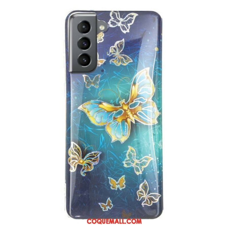 Coque Samsung Galaxy S21 FE Papillons Design