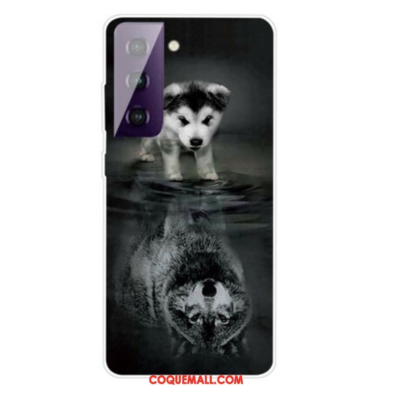 Coque Samsung Galaxy S21 FE Rêve de Chiot