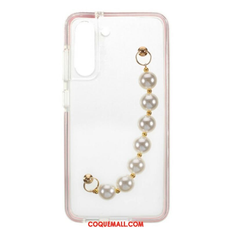 Coque Samsung Galaxy S21 FE Silicone Bracelet Perles