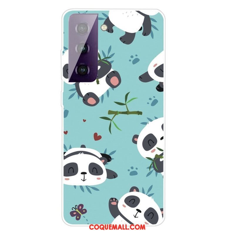 Coque Samsung Galaxy S21 FE Tas de Pandas