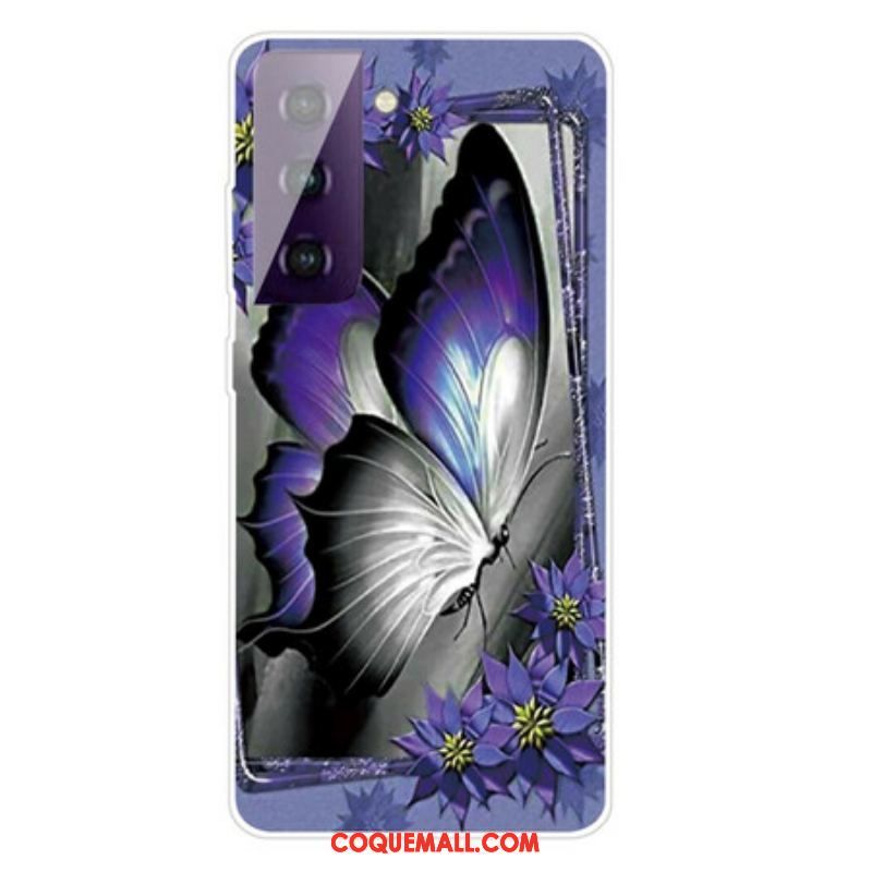 Coque Samsung Galaxy S21 Plus 5G Papillon Royal