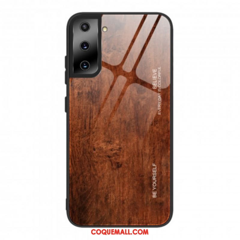 Coque Samsung Galaxy S21 Plus 5G Verre Trempé Design Bois