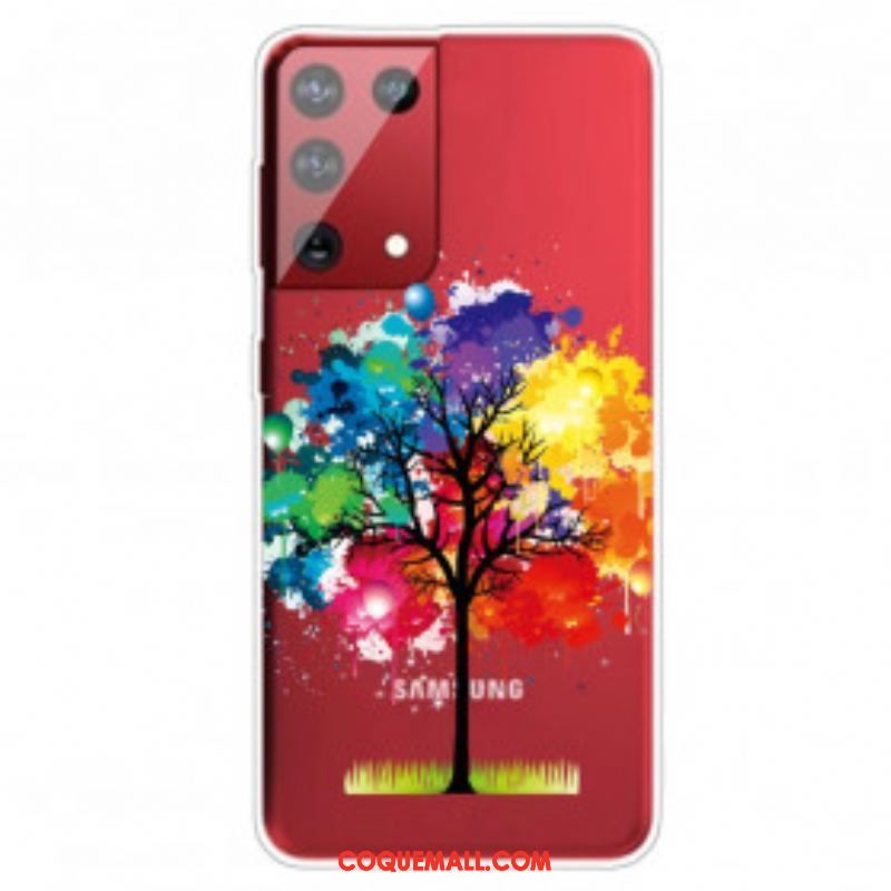 Coque Samsung Galaxy S21 Ultra 5G Arbre Aquarelle