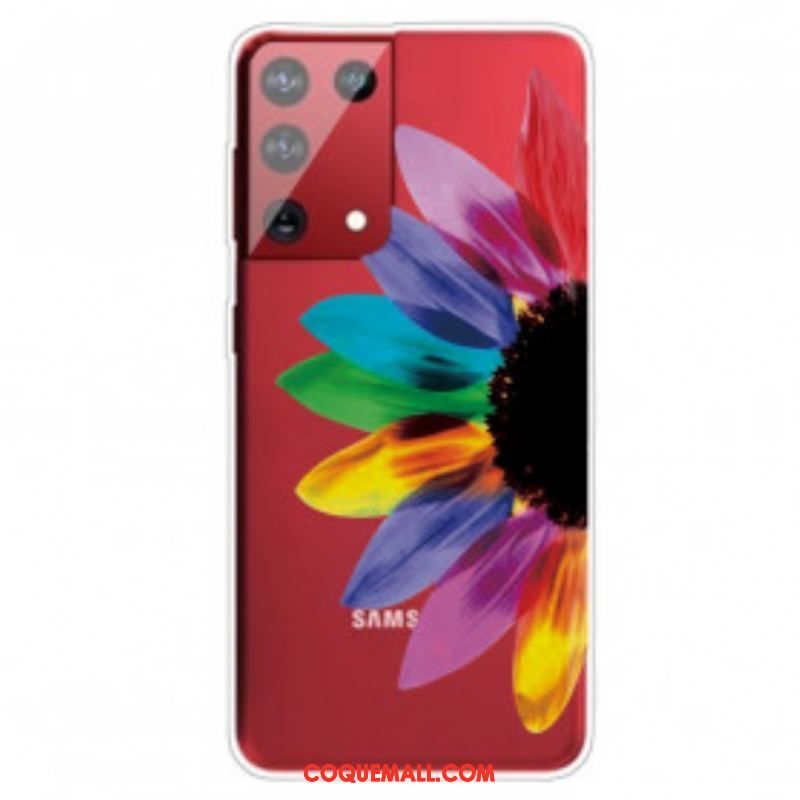 Coque Samsung Galaxy S21 Ultra 5G Fleur Colorée