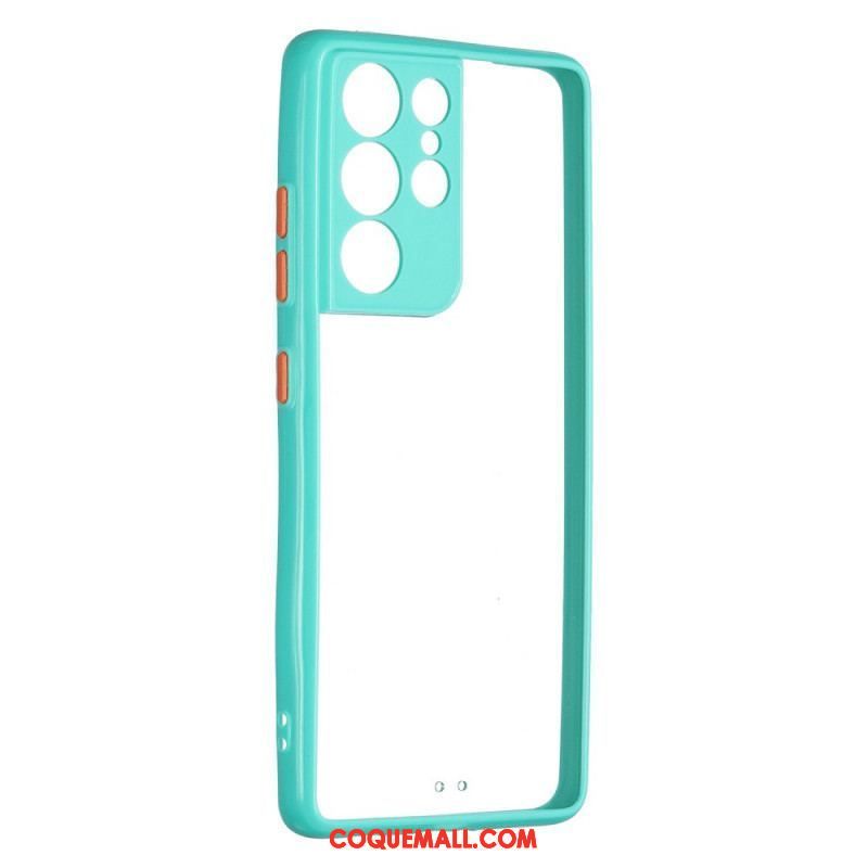 Coque Samsung Galaxy S21 Ultra 5G Transparente Contour Coloré