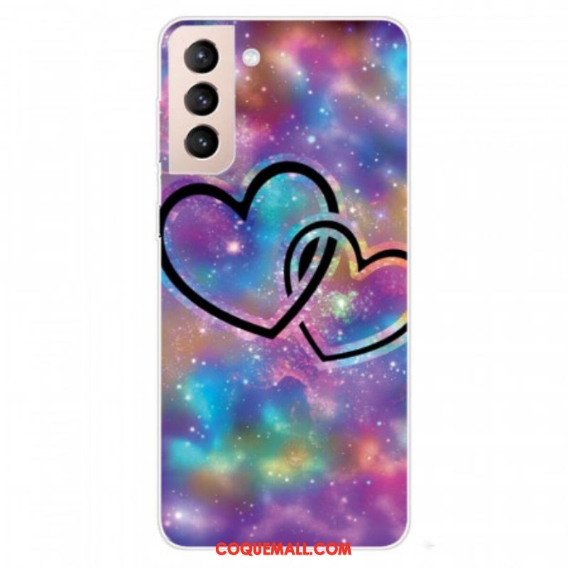 Coque Samsung Galaxy S22 5G Coeurs Enchaînés