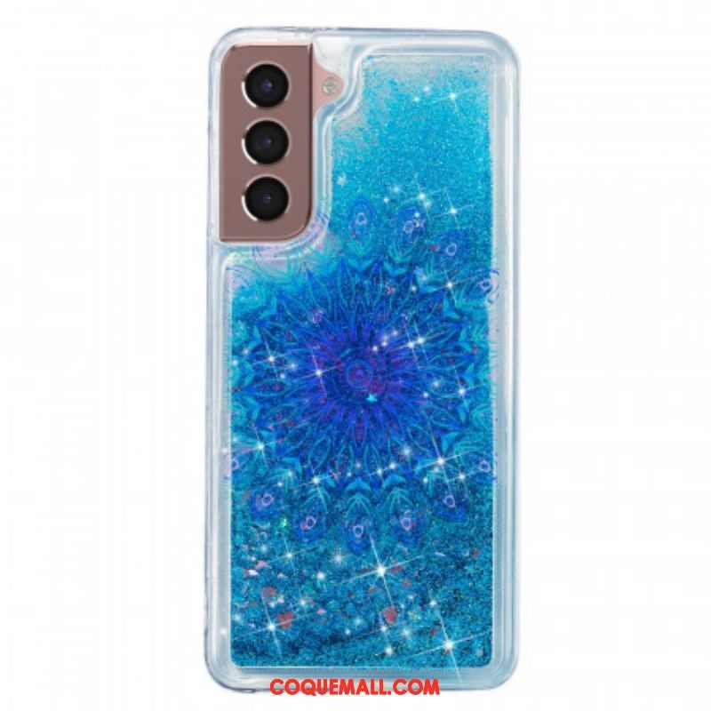 Coque Samsung Galaxy S22 5G Mandala Paillettes