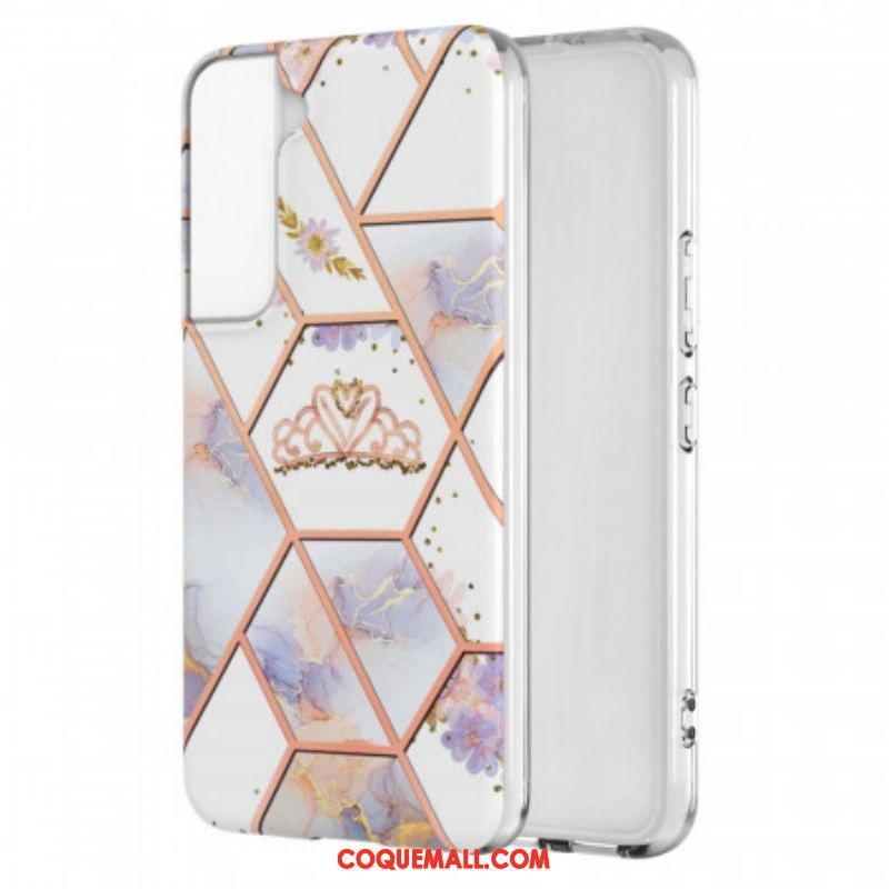 Coque Samsung Galaxy S22 Plus 5G Marbrée Couronne