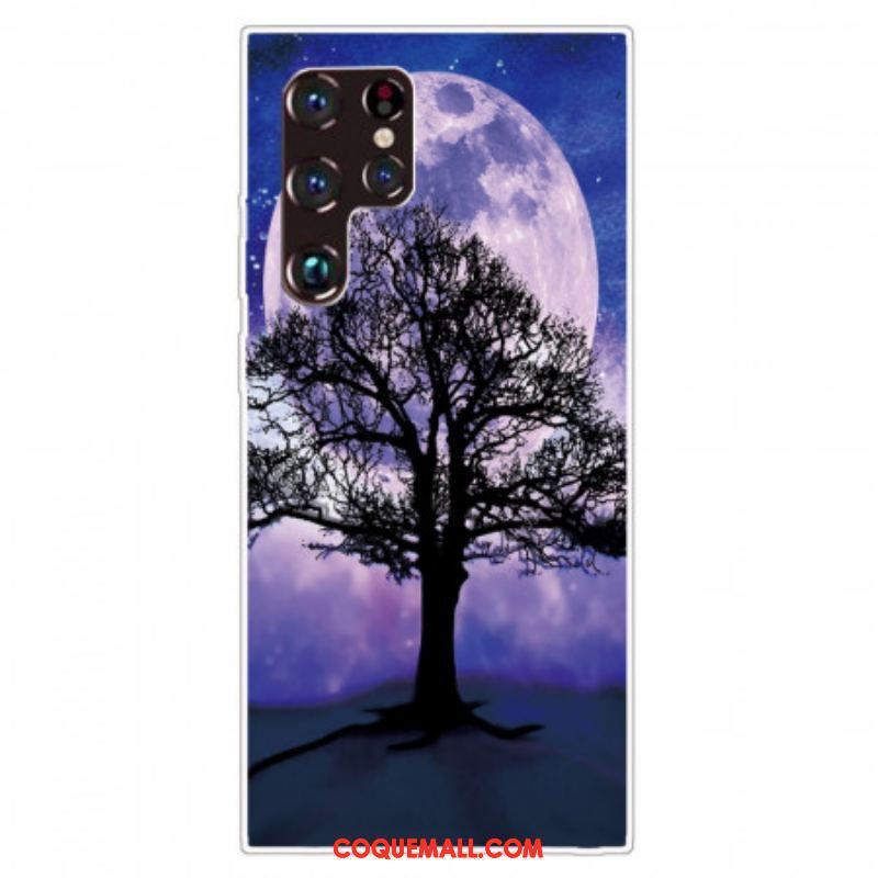 Coque Samsung Galaxy S22 Ultra 5G Arbre et Lune