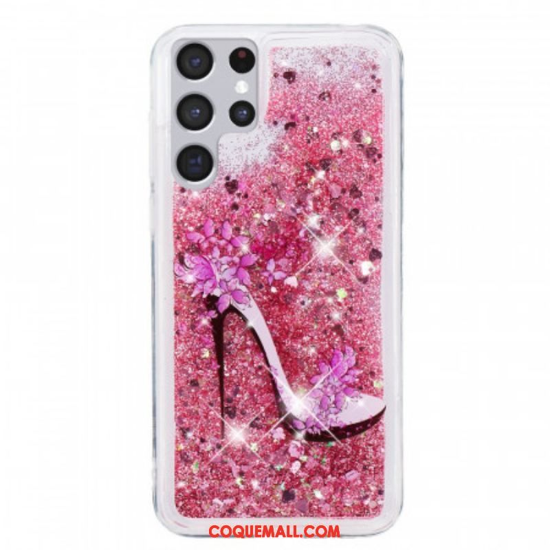 Coque Samsung Galaxy S22 Ultra 5G Escarpin Paillettes