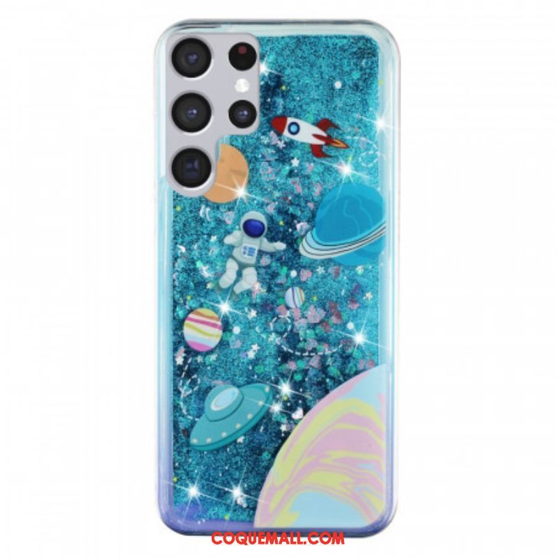 Coque Samsung Galaxy S22 Ultra 5G Espace Paillettes