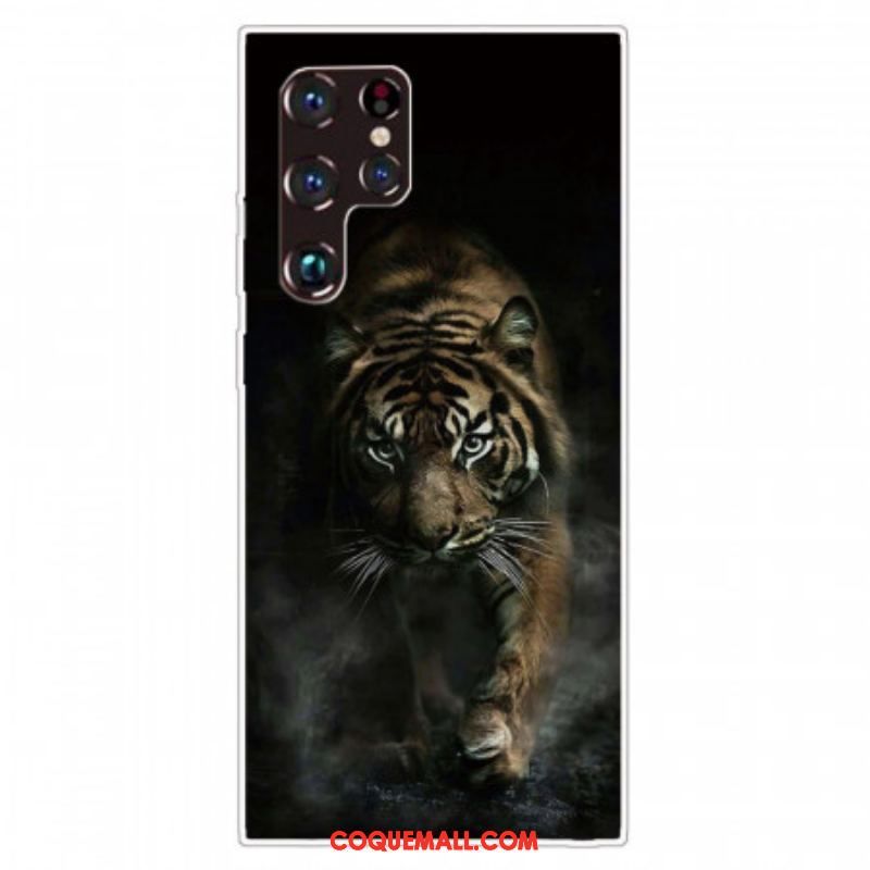 Coque Samsung Galaxy S22 Ultra 5G Flexible Tigre