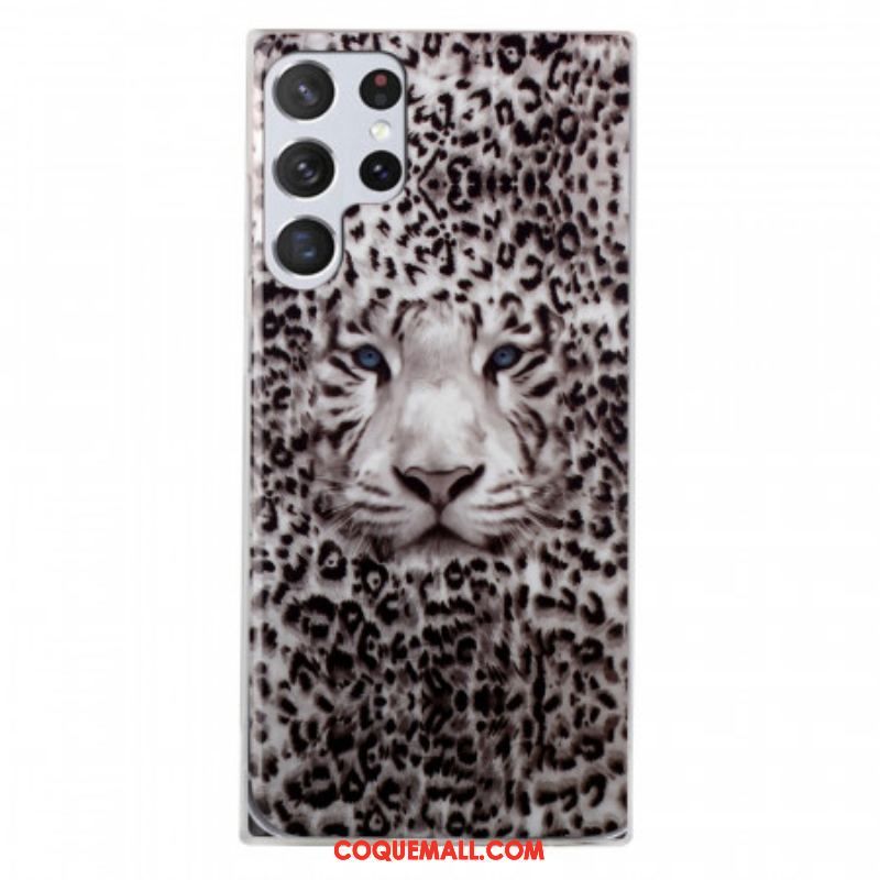 Coque Samsung Galaxy S22 Ultra 5G Leopard Fluorescente