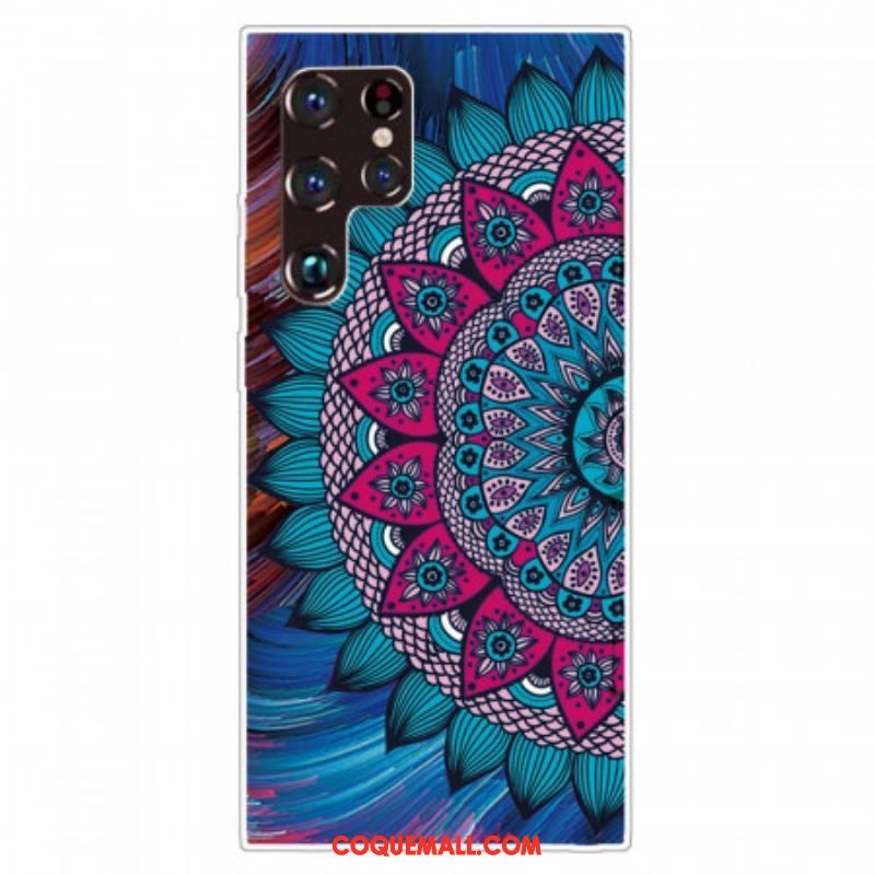 Coque Samsung Galaxy S22 Ultra 5G Mandala Coloré