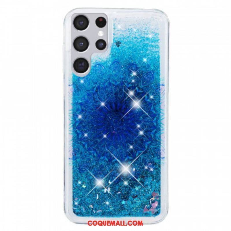 Coque Samsung Galaxy S22 Ultra 5G Mandala Paillettes