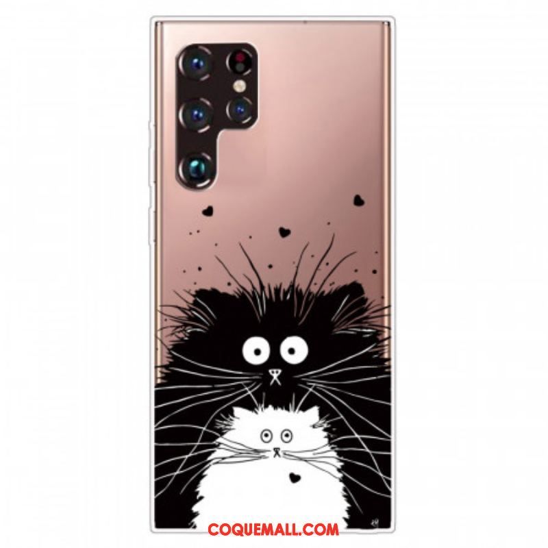 Coque Samsung Galaxy S22 Ultra 5G Regarde les Chats