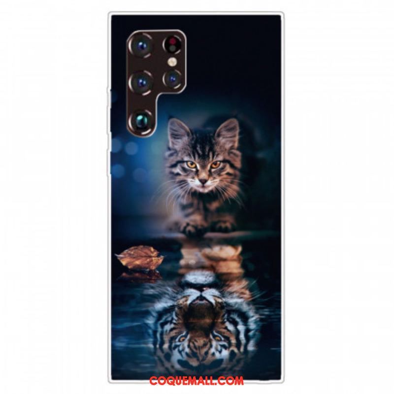 Coque Samsung Galaxy S22 Ultra 5G Réflexion Chat