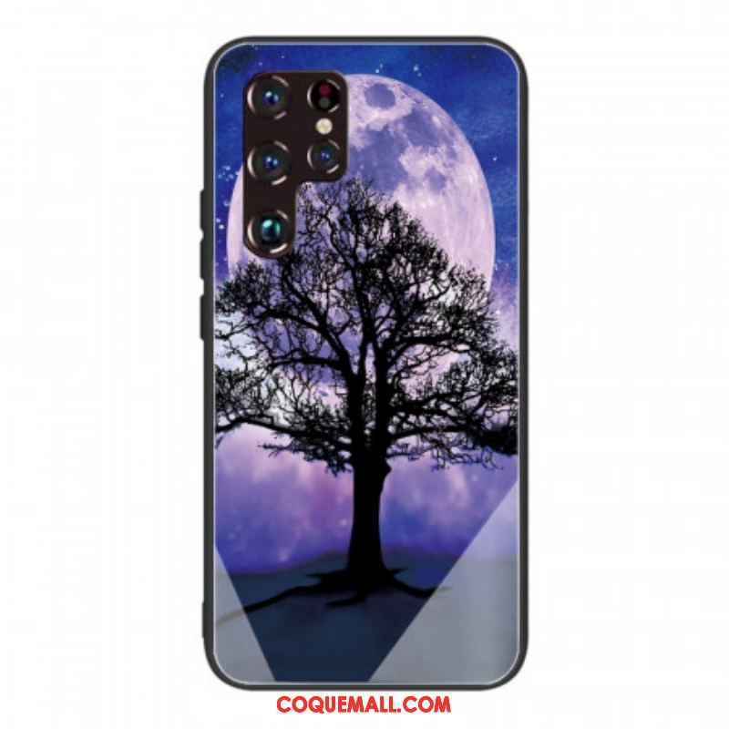 Coque Samsung Galaxy S22 Ultra 5G Verre Trempé Arbre du Monde