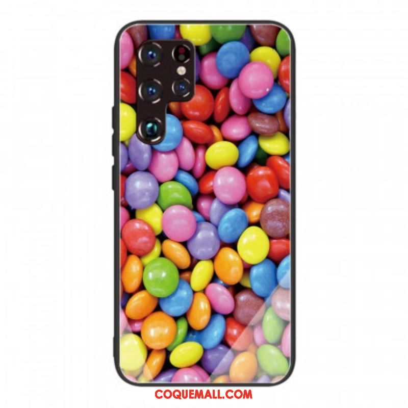 Coque Samsung Galaxy S22 Ultra 5G Verre Trempé Bonbons