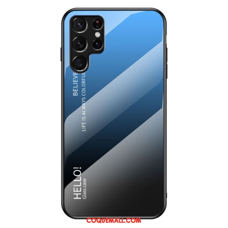 Coque Samsung Galaxy S22 Ultra 5G Verre Trempé Hello