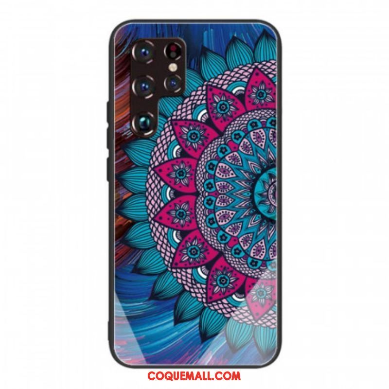 Coque Samsung Galaxy S22 Ultra 5G Verre Trempé Mandala