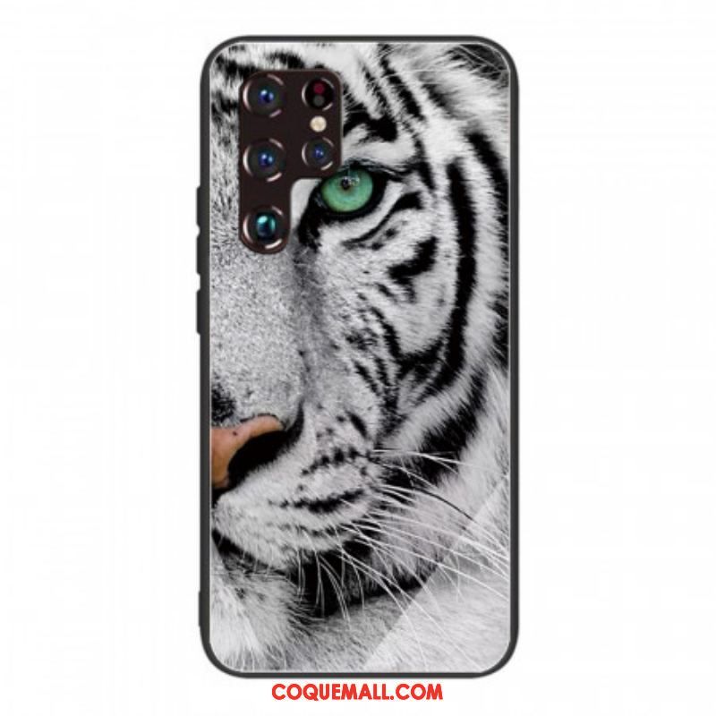 Coque Samsung Galaxy S22 Ultra 5G Verre Trempé Tigre