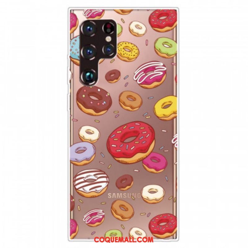 Coque Samsung Galaxy S22 Ultra 5G love Donuts
