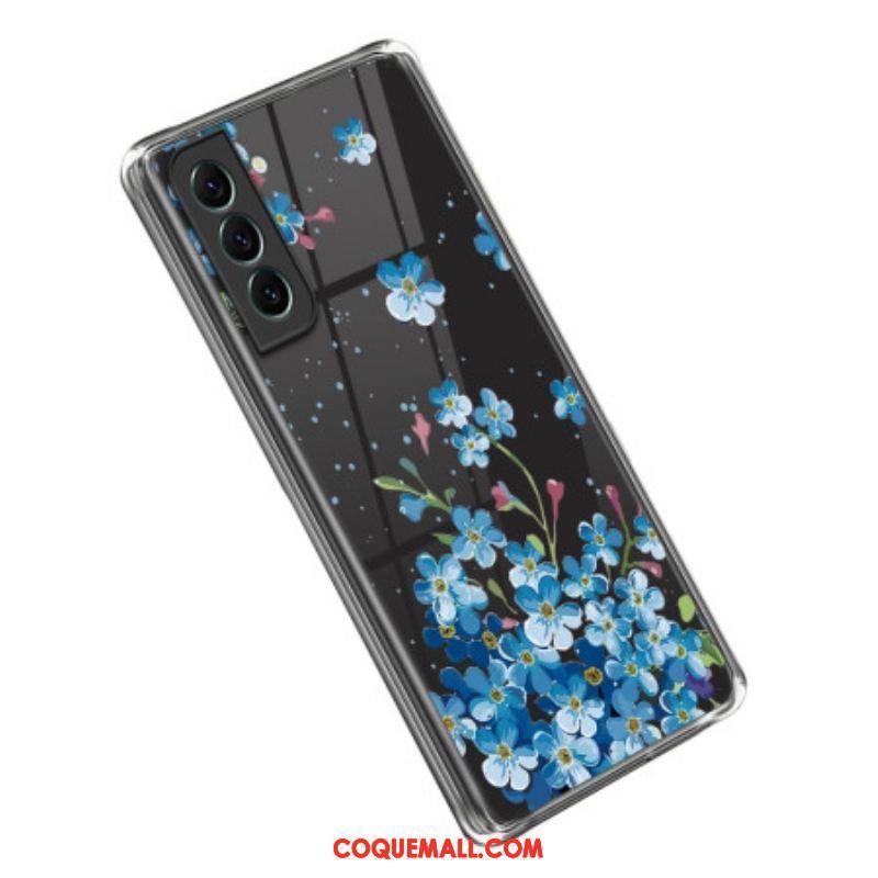 Coque Samsung Galaxy S23 5G Fleurs Bleues