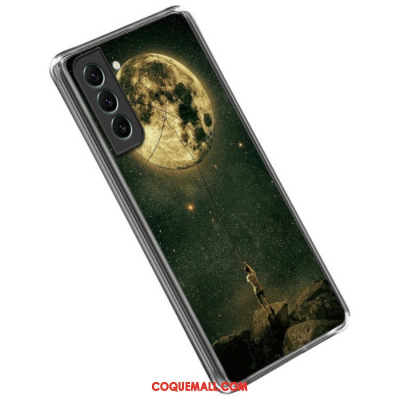 Coque Samsung Galaxy S23 5G Flexible l'Homme à la Lune