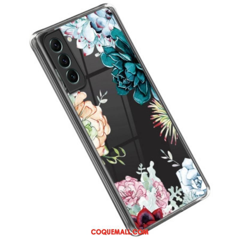 Coque Samsung Galaxy S23 5G Transparente Bouquet de Fleurs