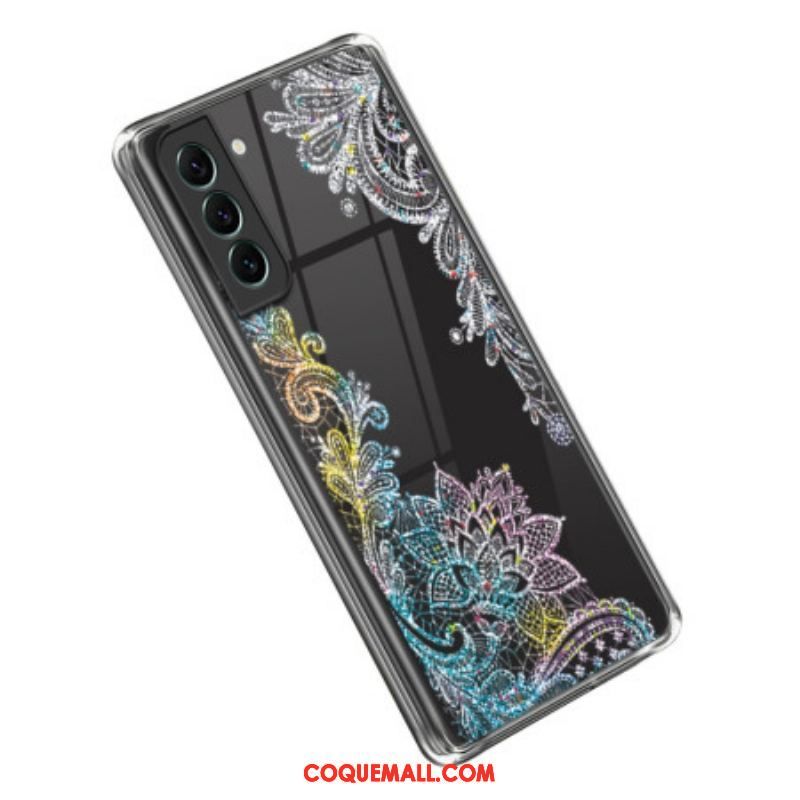 Coque Samsung Galaxy S23 5G Transparente Dentelle Mandala